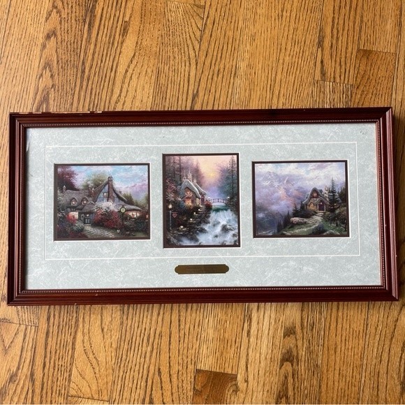 Thomas Kinkade Sweetheart Cottages Matted and Framed Accent Print with COA - Picture 1 of 13